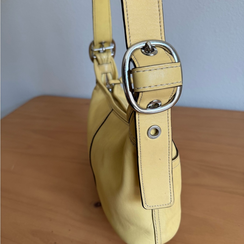 Vintage Coach Purse - Butter Yellow Leather